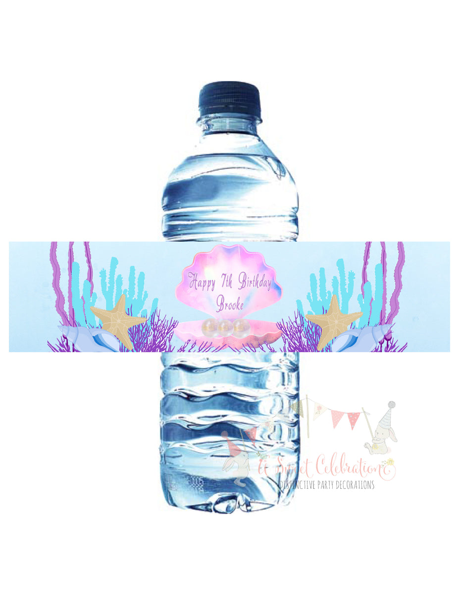 Mermaid Water Bottle Labels — Jen T. by Design