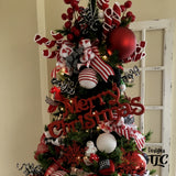 Red Snowflake Themed Christmas Tree Decorations - Winter Wonderland Christmas Decorations