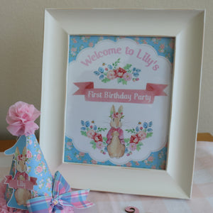 SOME BUNNY IS ONE 1st BIRTHDAY PERSONALIZED WELCOME SIGN - DIY