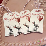 HAPPY VALENTINE'S DAY BUNNY FAVOR TAG INSTANT DOWNLOAD