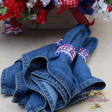 4th OF JULY WATER NAPKIN WRAPPERS - INSTANT DOWNLOAD