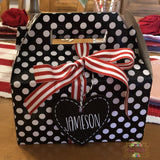 VALENTINE'S DAY FAVOR BOXES  WITH PERSONALIZED GIFT TAGS SET OF 3