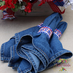 4th OF JULY WATER NAPKIN WRAPPERS - INSTANT DOWNLOAD