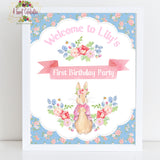 SOME BUNNY IS ONE 1st BIRTHDAY PERSONALIZED WELCOME SIGN - DIY