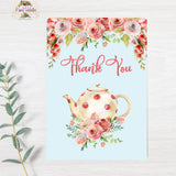 BABY SHOWER SHABBY CHIC TEA PARTY THANK YOU - INSTANT DOWNLOAD