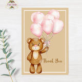 BEARLY WAIT PINK BABY SHOWER INVITATION PRINTABLE WITH MATCHING THANK YOU