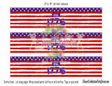 4th OF JULY WATER BOTTLE LABELS  2X9" INSTANT DOWNLOAD