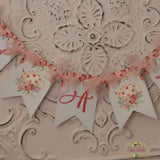 BABY SHOWER SHABBY CHIC TEA PARTY IT'S A GIRL BANNER - INSTANT DOWNLOAD