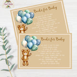 BEARLY WAIT BABY SHOWER BLUE BOOKS FOR BABY - INSTANT DOWNLOAD