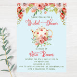 BRIDAL SHOWER SHABBY CHIC TEA PARTY INVITATION - DIY PRINTABLE