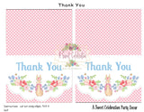SOME BUNNY IS ONE 1st BIRTHDAY THANK YOU - INSTANT DOWNLOAD