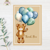 BEARLY WAIT BLUE BABY SHOWER THANK YOU INSTANT DOWNLOAD