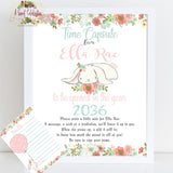 Some BUNNY is One! Floral Bunny Personalized Printable 1st Birthday Time Capsule - JPG Only