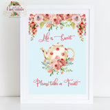 MOTHER'S DAY SHABBY CHIC TEA PARTY - TREAT SIGN - INSTANT DOWNLOAD  DIY PRINTABLE