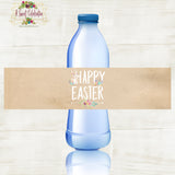 EASTER FLORAL BUNNY - HAPPY EASTER - WATER LABEL INSTANT DOWNLOAD