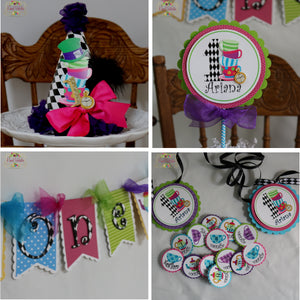 Alice's in ONE-derland Tea Party - Personalized 1st Birthday Party Package -  Petite Party Package