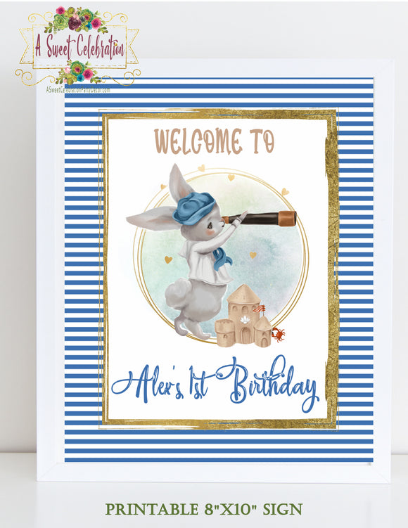 Nautical Sailor 1st Birthday Personalized Printable 8