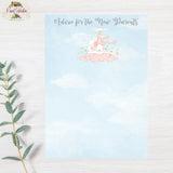 Stork Baby Shower with Cute Bunny Advice for the New Parents Cards Instant Download