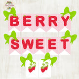 Berry Sweet Strawberry  Birthday - PDF Printable Berry Sweet Banner - Instant Digital Download