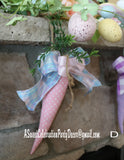 Easter Fabric Carrots - Easter Decorations - Assorted Colors