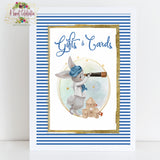 Nautical Little Sailor Baby Shower - Gift and Card Sign - Instant Download