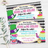 Alice's in ONE-derland Tea Party - Printable PDF Personalized Birthday Party Package