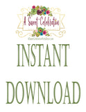Woodland Floral Deer Baby Shower Thank You - Instant Download