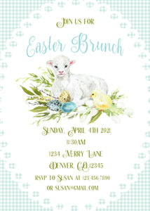 EASTER BRUNCH INVITATIONS - WITH MATCHING THANK YOU