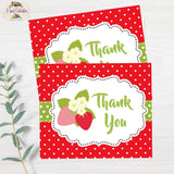 Berry Sweet Strawberry  Birthday - Printable Birthday Invitation  with Matching Thank You