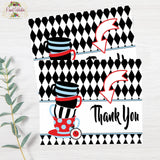 Alice in Wonderland Tea Party Red - Printable PDF Birthday Thank You - Instant Digital Download