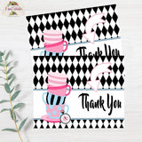 Alice's Tea Party  in ONE-derland Birthday Tea Party Pink - Printable PDF Personalized Birthday Party Package