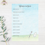 Mother Goose Nursery Rhymes Baby Shower PDF Printable "Wishes for Baby" Instant Digital Download