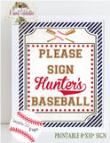 Vintage Baseball Birthday Personalized PDF Printable Autograph Signs - Set of 3 Signs