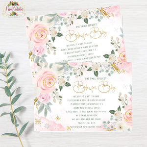 Baby It's Cold Outside Pink and Gold Baby Shower Books for Baby  - Instant Download
