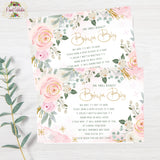 Baby It's Cold Outside Pink and Gold Baby Shower Books for Baby  - Instant Download
