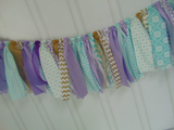 Fabric Rag Garland Banners - Shabby Chic Banners - Assorted Colors Available