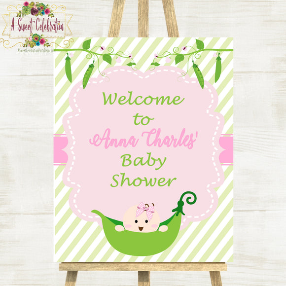 Sweet Pea Baby Shower Welcome Sign 16