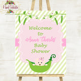 Sweet Pea Baby Shower Welcome Sign 16"x20" - Printable Sign