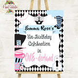 Alice's Tea Party  in ONE-derland Birthday Tea Party Pink - Printable PDF Personalized Birthday Party Package