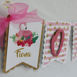 FLAMINGO - PINK AND GOLD - 3 pc - SMASH CAKE BIRTHDAY PARTY PACKAGE