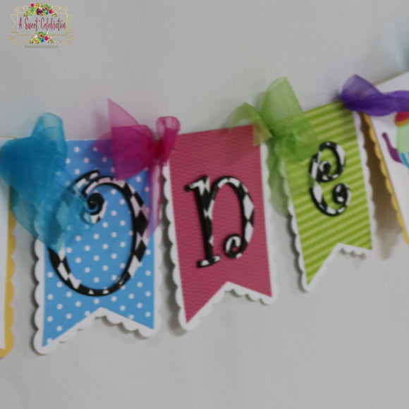 Alice in ONE-derland Tea Party - High Chair ONE Banner