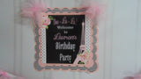 PARIS PINK AND BLACK - PETITE - 1ST BIRTHDAY PARTY PACKAGE