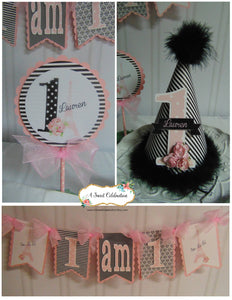 PARIS PINK AND BLACK - SMASH CAKE - BIRTHDAY PARTY PACKAGE
