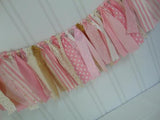 Fabric Rag Garland Banners - Shabby Chic Banners - Assorted Colors Available