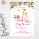 Woodland Floral Deer Baby Shower Party Package DIY JPG Printable