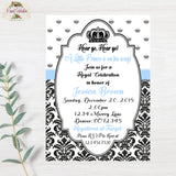 Royal Prince - Baby Shower Printable Invitation with Matching Thank You