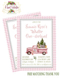 Woodland Winter ONEderland Pink - Printable Birthday Invitation - with Matching Thank You