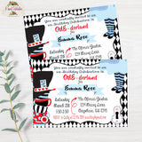 Alice's Tea Party  in ONE-derland Birthday Tea Party REd - Printable PDF Personalized Birthday Party  Package