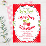 Berry Sweet Strawberry  Birthday - Printable Birthday Invitation  with Matching Thank You