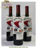 Christmas Wine Gift Tags - Reindeer Personalized Wine tags